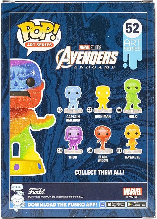 Funko Marvel Infinity Saga Thanos Art Series Pop! Vinyl Figure with Premium Pop! Protector Entertainment Earth Exclusive