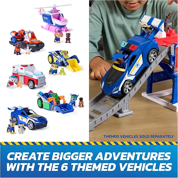 Paw Patrol Search & Rescue Lift 'N' Repair Playset with Exclusive Figure & Vehicle, Over 30+ Inch Long, Kids Toys for Boys and Girls Ages 3 and Up