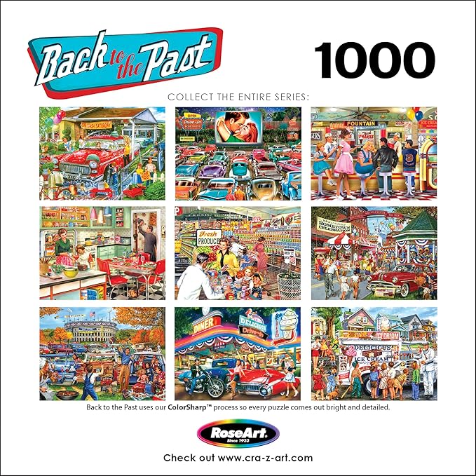 RoseArt - Back to The Past - Backyard BBQ - 1000 Piece Jigsaw Puzzle for Adults