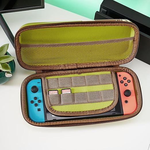 Numskull Shrek Hard Shell Travel Case for Nintendo Switch and OLED Model Console - Fits 10 Games and Switch Accessories