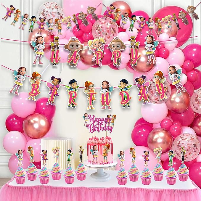 Buterbean Cafe Theme Birthday Party Supplies – Cute Café Inspired Party Decoration Set for Birthday Celebrations, Decorative Table Styling Items for Themed Events, Dessert Table Setup.