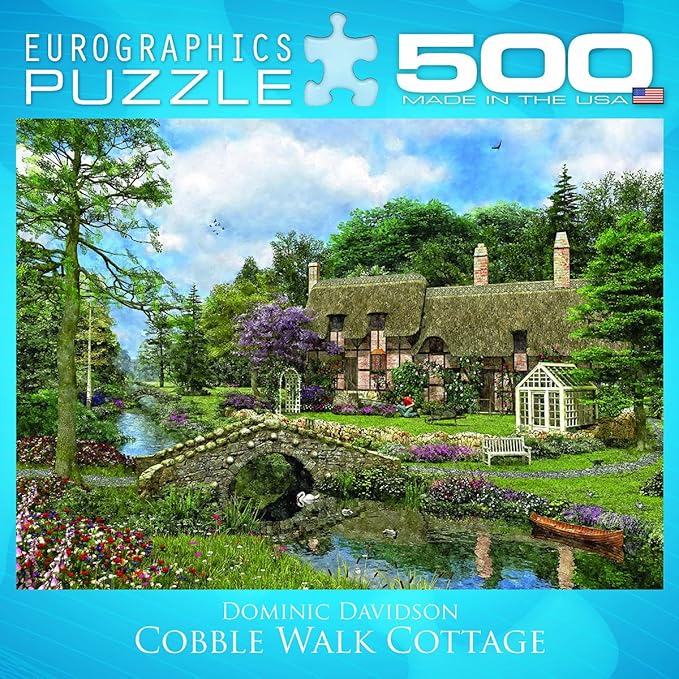 Cobble Walk Cottage by Dominic Davidson Puzzle, 500-Piece