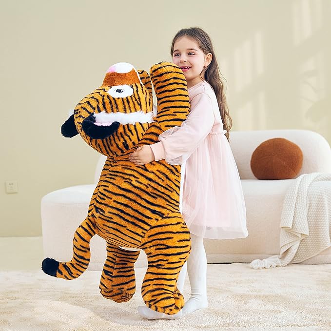 IKASA Giant Tiger Stuffed Animal Plush Toy,Large Cute 30" Jumbo Soft Toys,Huge Big Size Plushy Fluffy Fat Oversized Plushie,Gifts for Kids
