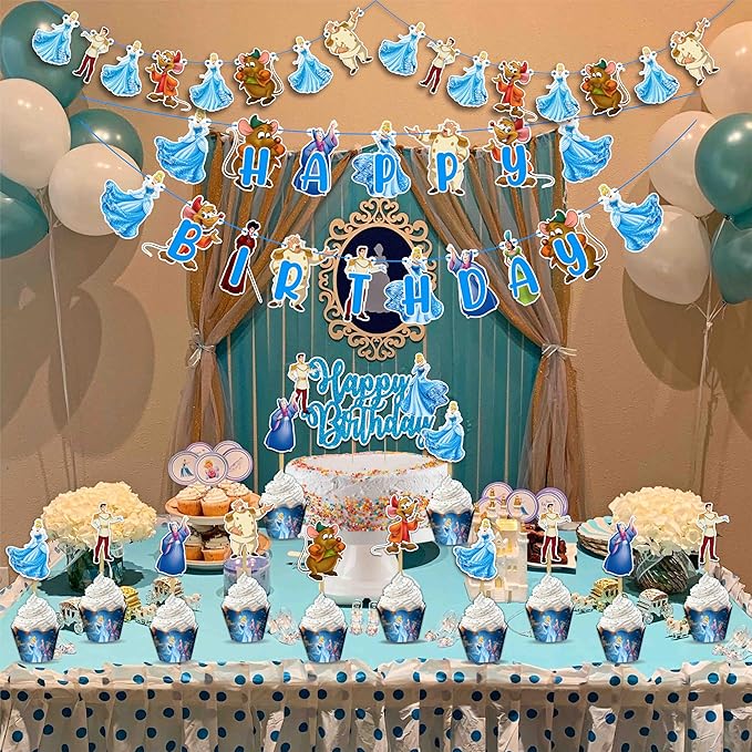Seyal® Cnderela Theme Birthday Party Supplies