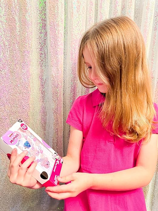 LUV HER Disney Minnie Girls Jewelry Set - Dress up Toy Jewelry Box Sets with Bead Necklace, Bead Bracelet and Ring - Play Accessories - Ages 3+