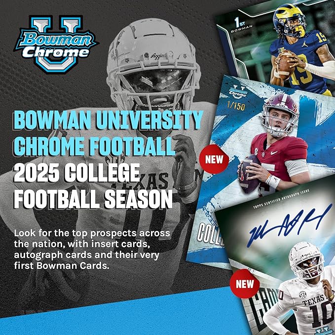 2025 Bowman University Chrome Football - Factory Sealed - Value Box