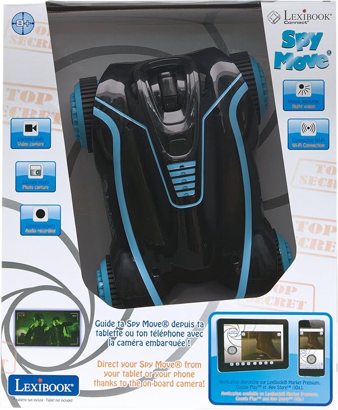 LEXiBOOK Spy Move, Night Vision, Audio and Video Recording, Full Navigation by G-sensors, Black/Blue, MFG230