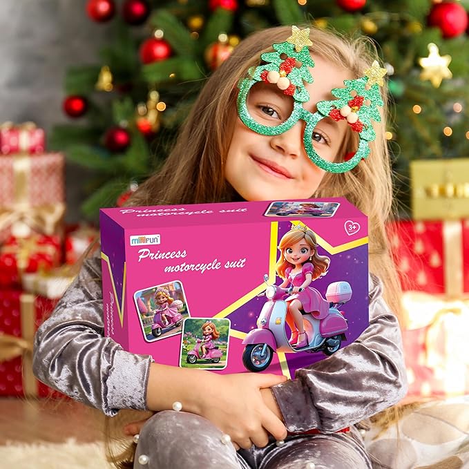75 Pcs Doll Scooter Set, Doll Clothes and Accessories, Doll Playset Dress up Toys for Girls Kids Toddlers, Gift Toys for Age 3 4 5 6 7 8