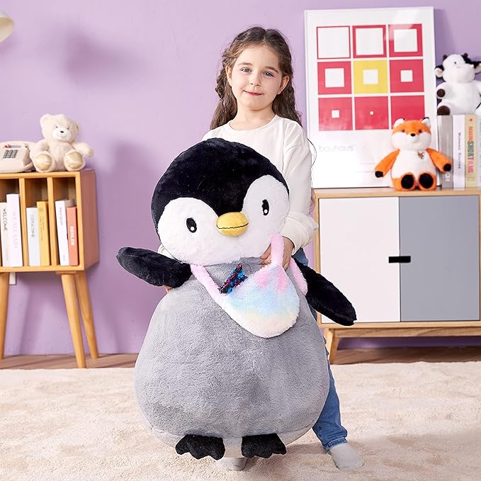 IKASA Giant Penguin Stuffed Animal Plush Toy, 23" Big Cute Jumbo Soft Penguins Plushie for Kids Girls Boys Girlfriend Children