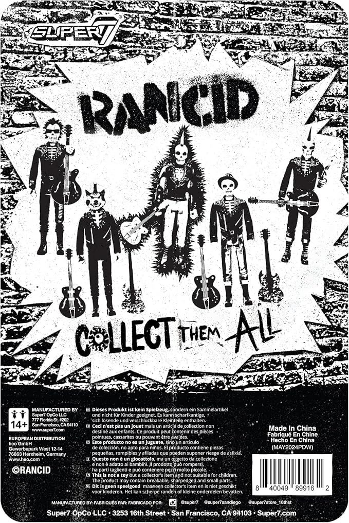 Super7 Rancid Reaction Figures Wave 05 - Skeletim (Time Bomb) Action Figure