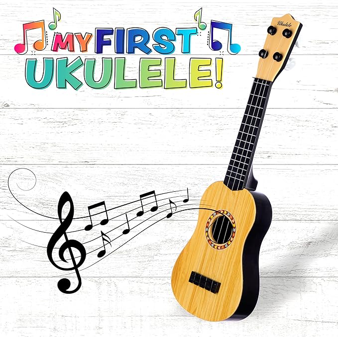 My First Ukulele, 16'' Beginner Musical Instrument Toy Child Activity, Children Learning Education Starter Guitar Gift