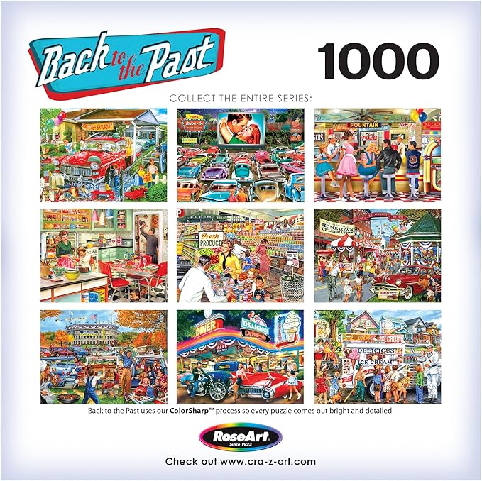 RoseArt - Back to The Past - Baking with Mom - 1000 Piece Jigsaw Puzzle for Adults