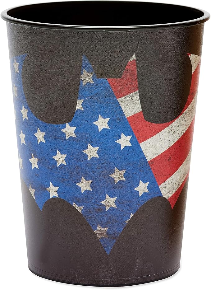 American Greetings Patriotic Batman Party Supplies, Plastic Stadium Cups (8-Count)