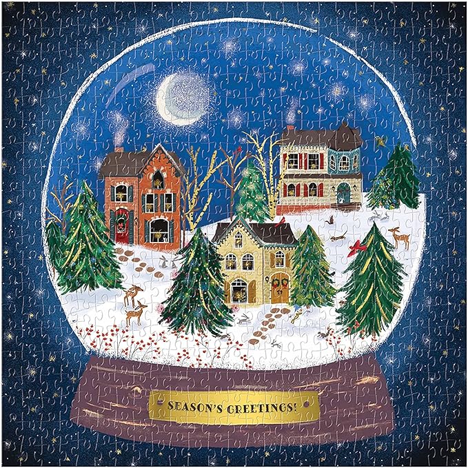 Galison Winter Snow Globe 500 Piece Puzzle