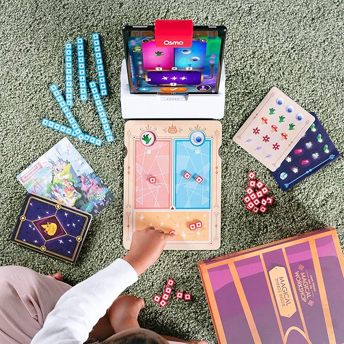 Osmo - Math Wizard and the Magical Workshop for iPad & Fire Tablet - Ages 6-8/Grades 1-2 -Addition & Subtraction-Curriculum-Inspired-STEM Toy Gifts for Kids,Boy & Girl-Ages 6 7 8 (Osmo Base Required)
