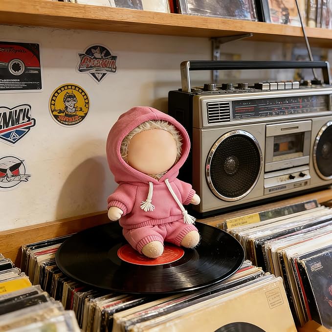 17cm Doll Hoodies Clothes Outfit Set, Casual Style Costumes for 17cm Dolls Dress up Unique Style, Cute and Premium Dolls Outfit Accessories (Pink Sweatshirt)