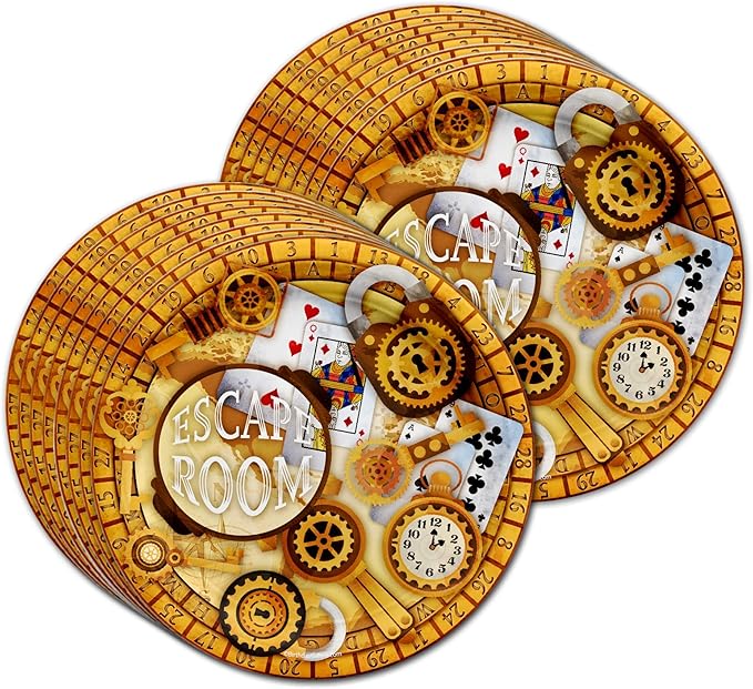 Escape Room Party Supplies Set Plates Napkins Cups Tableware Kit for 16