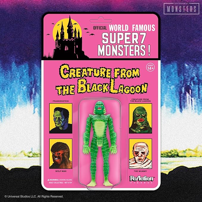 Super7 Universal Monsters Super Creature (Narrow Sculpt on Card) - 3.75 in Scale Reaction Figure
