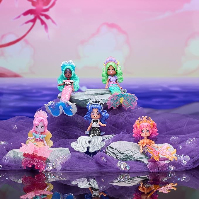 3” Dark Mystic Mermaid Fashion Doll - 1 Figure with 9 Fashion Accessories - Virtual Item Code Included - Series 3 - Ages 5+
