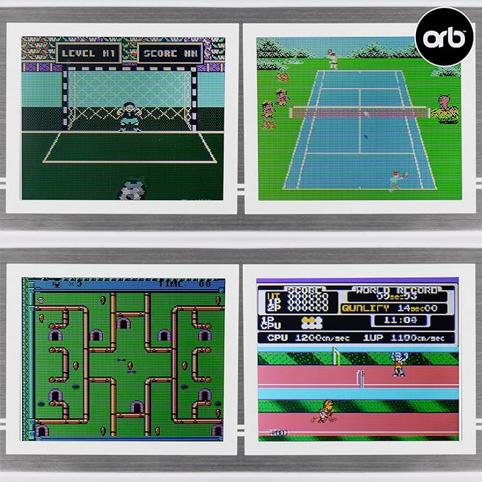 Mini Retro Games Console, 240 in-Built Games, 8-Bit Retro Gaming Handheld Console, 2.5” Full Colour LCD Screen Pocket Console, Immersive Sound Games Console - ThumbsUp!