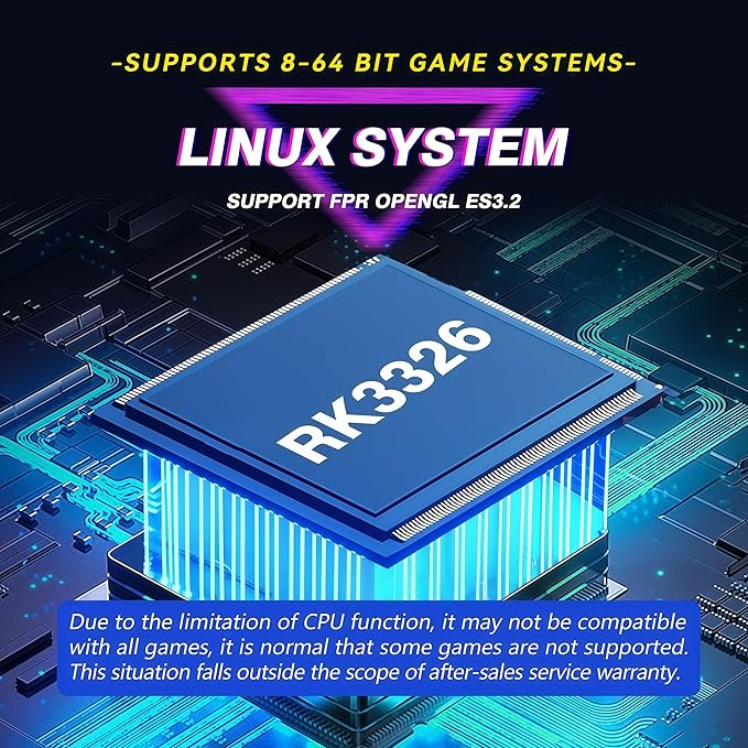 XF40V Retro Handheld Game Console, 4.0 Inch IPS HD Screen,Interchangeable Arcade Stick,Linux System, Preloaded Classic Games with Multiple Emulators, 4000mAh Battery,Ideal Gift (Translucent Blue)
