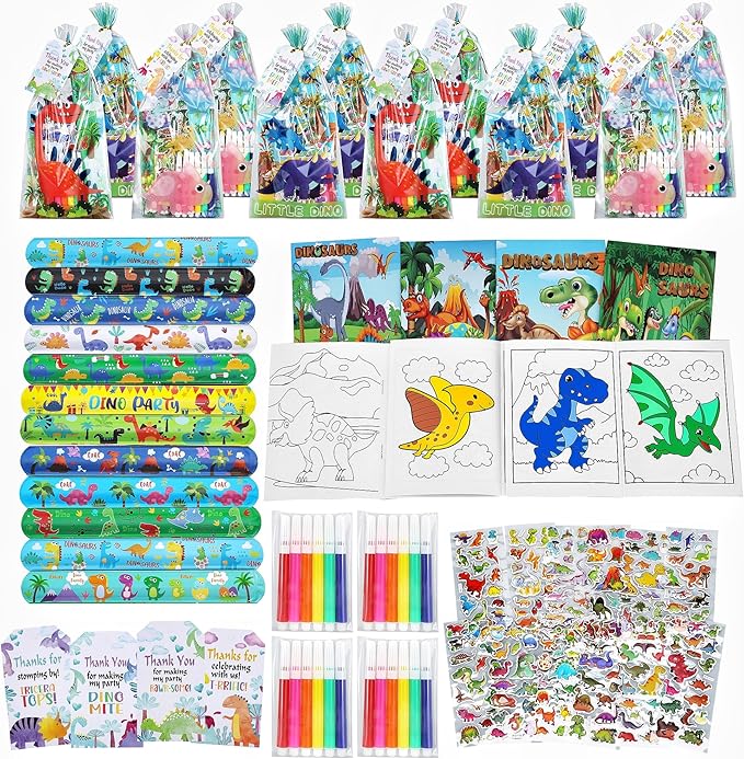 Dinosaur Party Favors -12 Pack Dinosaur Birthday Party favors Supplies, Dinosaur Goodie Bags, Dino Party Favors Gifts Bags Birthday Decorations