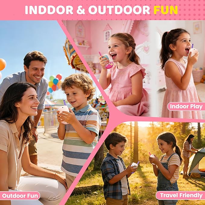 Walkie Talkies Toys for Kids:Mermaid Toys 2 Pack Birthday Gifts for 3 4 5-7 8 Year Old Girls Toy for 4 5 6 7 8-10 Year Old Camping Outdoor Games,Easter Christmas Stocking Stuffers for Girls Kids
