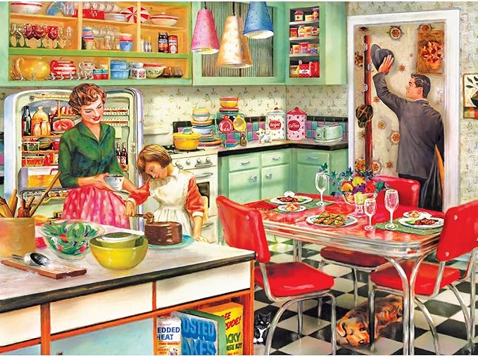RoseArt - Back to The Past - Baking with Mom - 1000 Piece Jigsaw Puzzle for Adults
