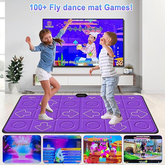 Dance Mat for Kids and Adults, Double User Wireless Dance Pad Game for TV, Exercise Dancing Mat for Family Games,Gifts Ideas for Girls and Boys