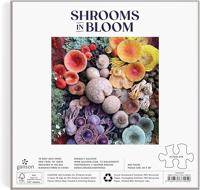 Galison, Shrooms in Bloom 500 Pieces Puzzle