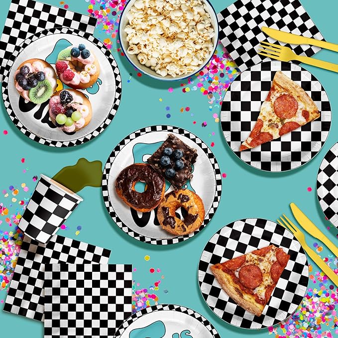 Birthday Galore Five is a Vibe Smiley Face Theme Supplies – 64 Pieces Tableware Set with Plates, Napkins, & Cups – A Quick, Easy Setup for a Bright, Cheerful 5th Birthday Bash Celebration – Kit for 16