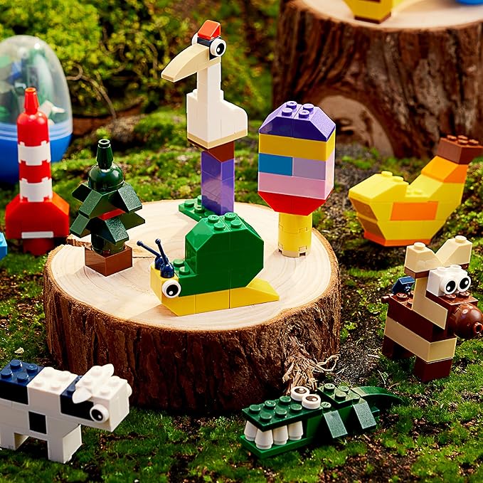 JOYIN 12 Pcs Pre-Filled Easter Eggs with Cute Characters Building Blocks for Kids' Gift, Hunt, Basket Stuffers/Fillers, Party Favor, Classroom Prize Supplies