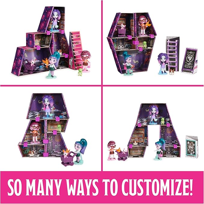 Zombaes Forever, Wild Vibes, Abandoned Pet Shop Customizable Doll House Playset, 3 Exclusive Zombie Dolls & Accessories, 5 Pets, Kids Toys for Girls