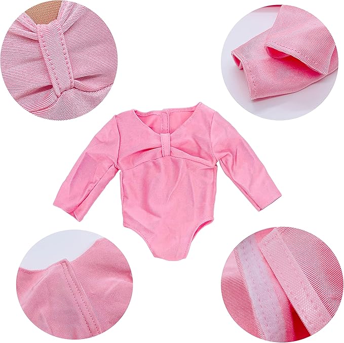 18" Doll Clothes Ballet Ballerina Outfits 5pcs Dance Dress for American OG18 Inch Doll Accessories Sets Girl Doll Clothes Gifts