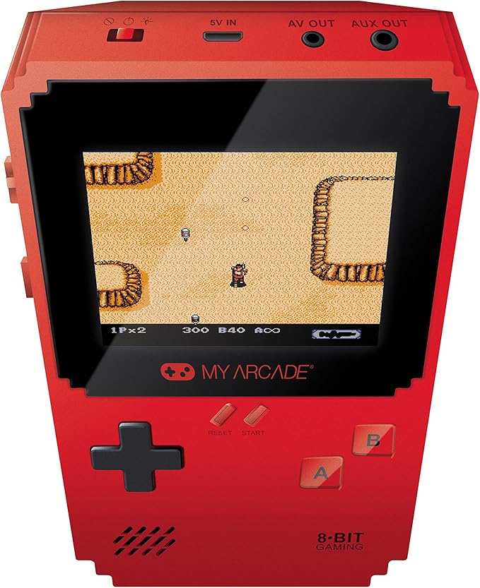 My Arcade Pixel Classic - Handheld Game Console - 300 Retro Style Games Plus 8 Data East Classics - Lightweight Compact Size - Battery or Micro USB Powered - for Kids