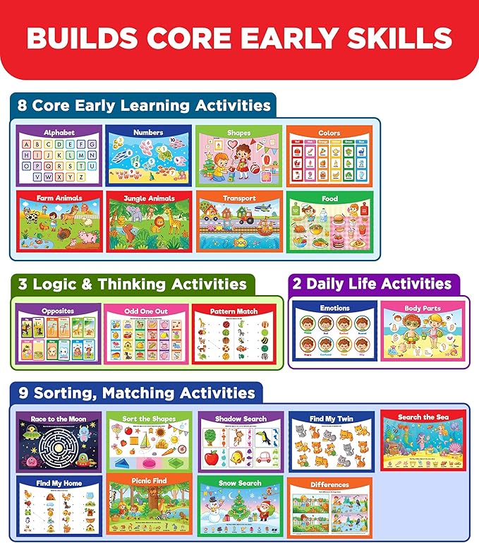 Doctor Jupiter Montessori Preschool Busy Book for Toddlers 3+ Year Olds | Preschool Learning Activities - Educational Travel Toys | Birthday Gift Ideas for Boys & Girls