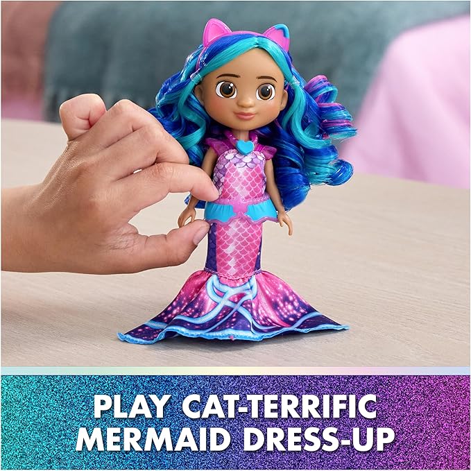 DreamWorks GABBY'S Dollhouse The Movie, Mer-Tastic Gabby Doll, with Mermaid Themed Doll Clothes & Doll Accessories, Kids Toys for Girls & Boys Ages 3 and Up