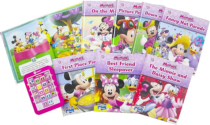 Disney Minnie Mouse Read Along Books Electronic Reader 8 Book Bundle ~ Minnie Mouse Books for Toddlers, Kids | Minnie Mouse Me Reader Books with Bonus Stickers (Minnie Mouse Learning)