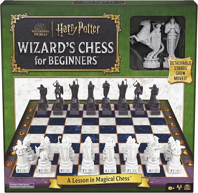 Spin Master Games, Wizarding World of Harry Potter Chess Teacher, Beginner Chess Set, Learn to Play Game for Beginners, Strategy Game for Muggles, for Kids & Family, 2 Players, for Ages 8 & Up