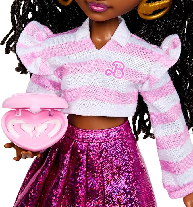 Barbie Dream Besties Brooklyn” Fashion Doll & Accessories, Posable with Brunette Hair & Dance-Themed Toy Pieces