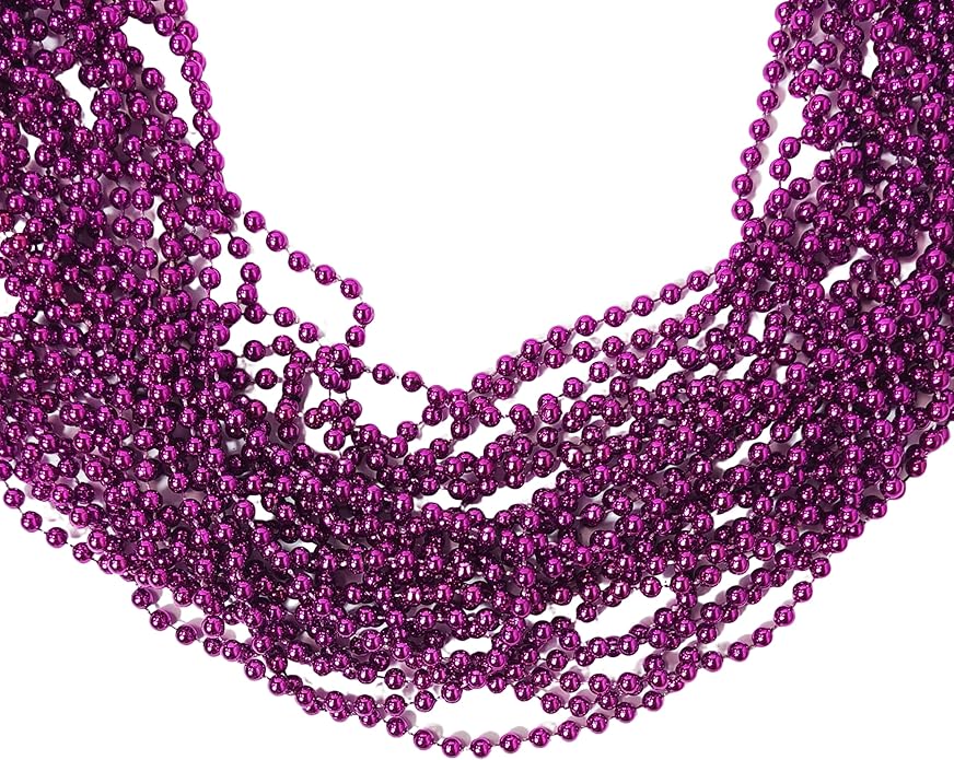 LUV HER Beaded Necklaces 24-Pack – Party Accessories for Girls & Women – Festive Dress-Up & Pretend Play