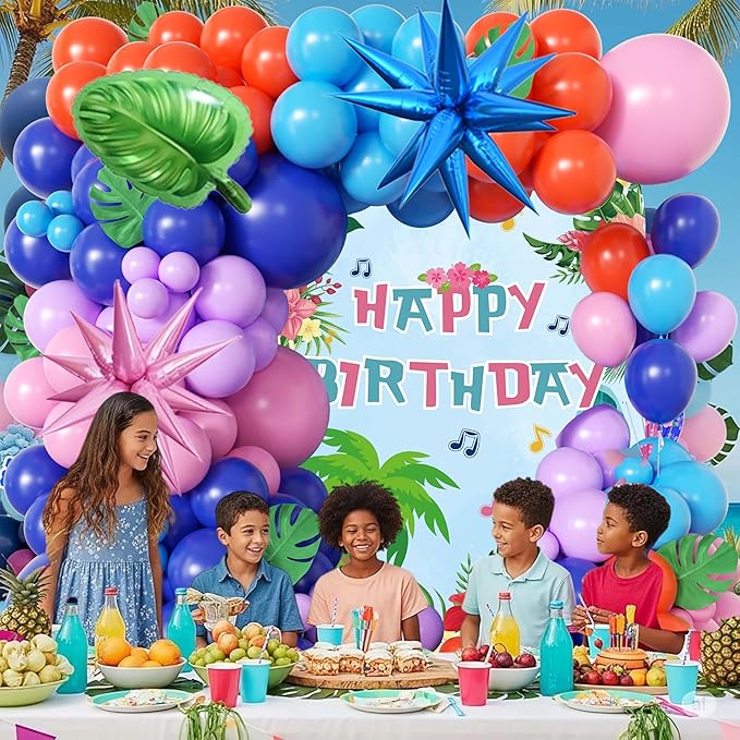 100pcs Hawaii Balloons Garland Arch Kit with Balloons for Birthday Decorations,Party Supplies for boys Girls (Hawaii)