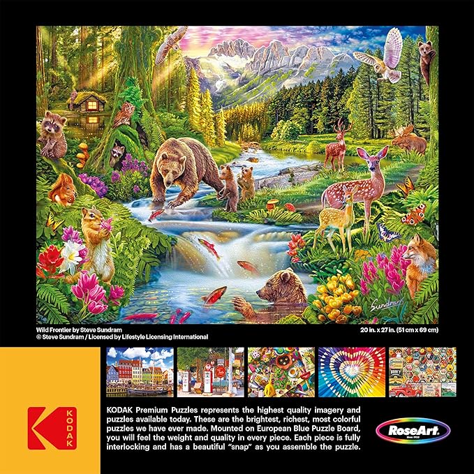 RoseArt - Kodak Premium - Wild Frontier - 1000 Piece Jigsaw Puzzle for Adults