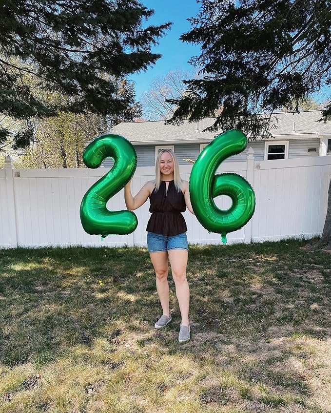 Green Number 30 Balloon 40 inch, 30 Number Balloons, 30th Green Birthday Decorations, 30 Year Old Women Men Party Supplies, St. Patrick's Day Games Theme Birthday Decorations