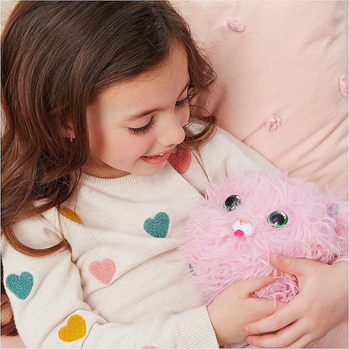 WHAT THE FLUFF?, Purr ‘n Fluff, Surprise Reveal Interactive Toy Pet with Over 100 Sounds and Reactions, Kids Toys for Girls Ages 5 and up
