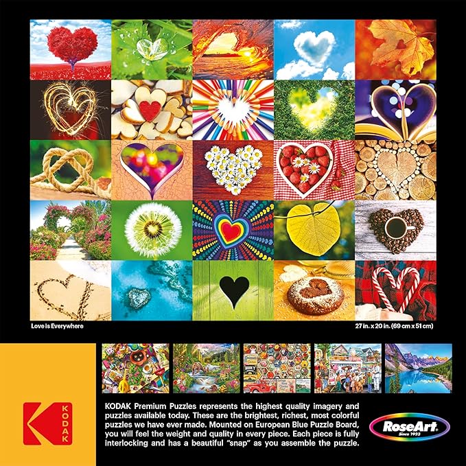 RoseArt - Kodak Premium - Love is Everywhere - 1000 Piece Jigsaw Puzzle for Adults