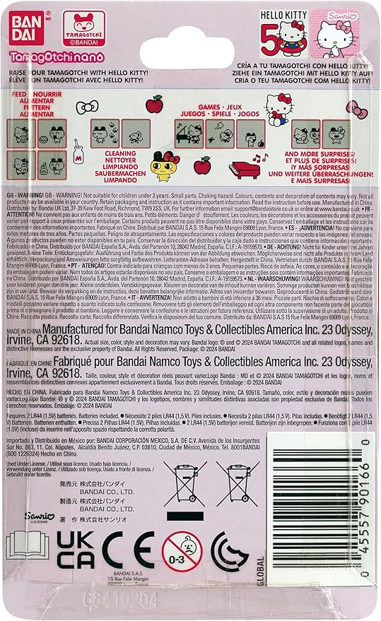 TAMAGOTCHI Bandai Hello Kitty (Cherry) 50th Anniversary Special Edition (90166) | Collectible Virtual Pet | Theme Games, Exclusive Accessories and Memorial Design