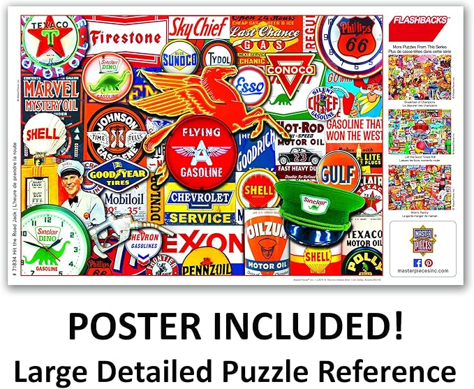 MasterPieces - 1000 Piece Jigsaw Puzzle, Hit the Road Jack, Fun for Adults, Family, Kids, Non-Glare Finish, 19.25" x 26.75"