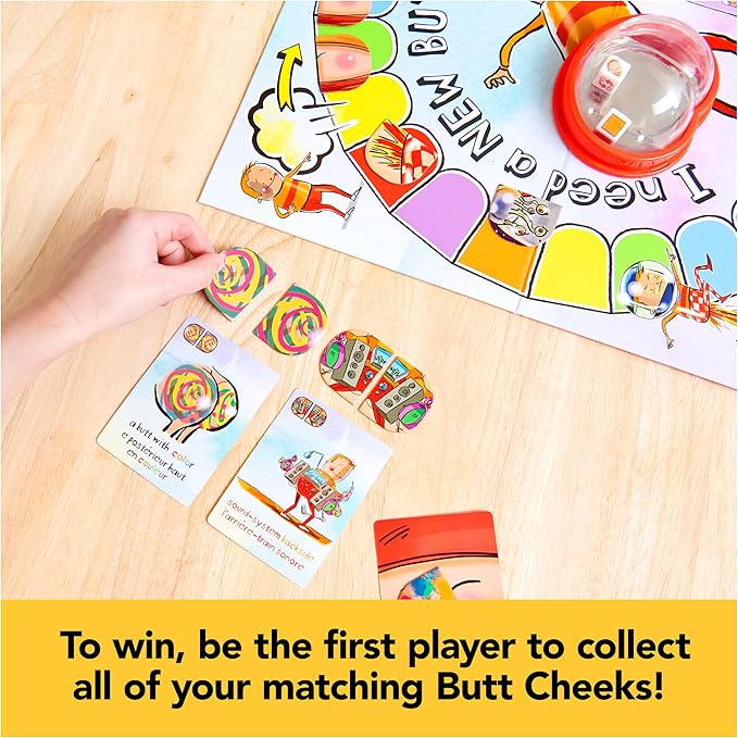Spin Master Games, I Need a New Butt, Kids Board Game Based on The Book with Popper & Cheek Tiles, Fun for Family Game Night, 2-4 Players, for Ages 5 & Up