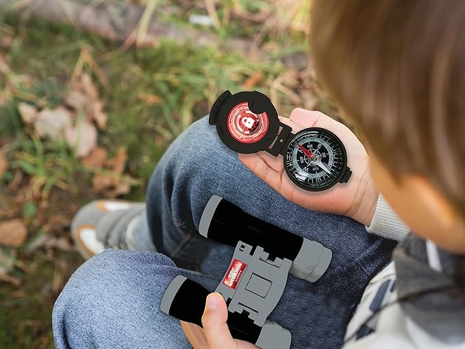 LEXiBOOK Spy Mission - Adventurer Set for Children, Walkie-Talkies 400 ft, Binoculars, Compass, Torchlight, RPTW12SPY